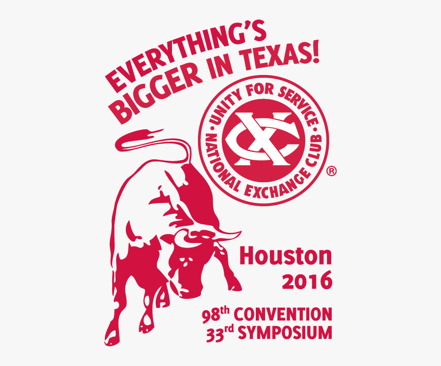 Everything"s Bigger In Texas Convention 2016 Red Logo - Poster, Transparent Clipart