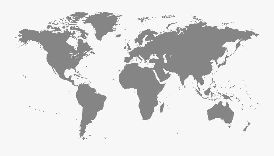 Small Simple World Map, Transparent Clipart