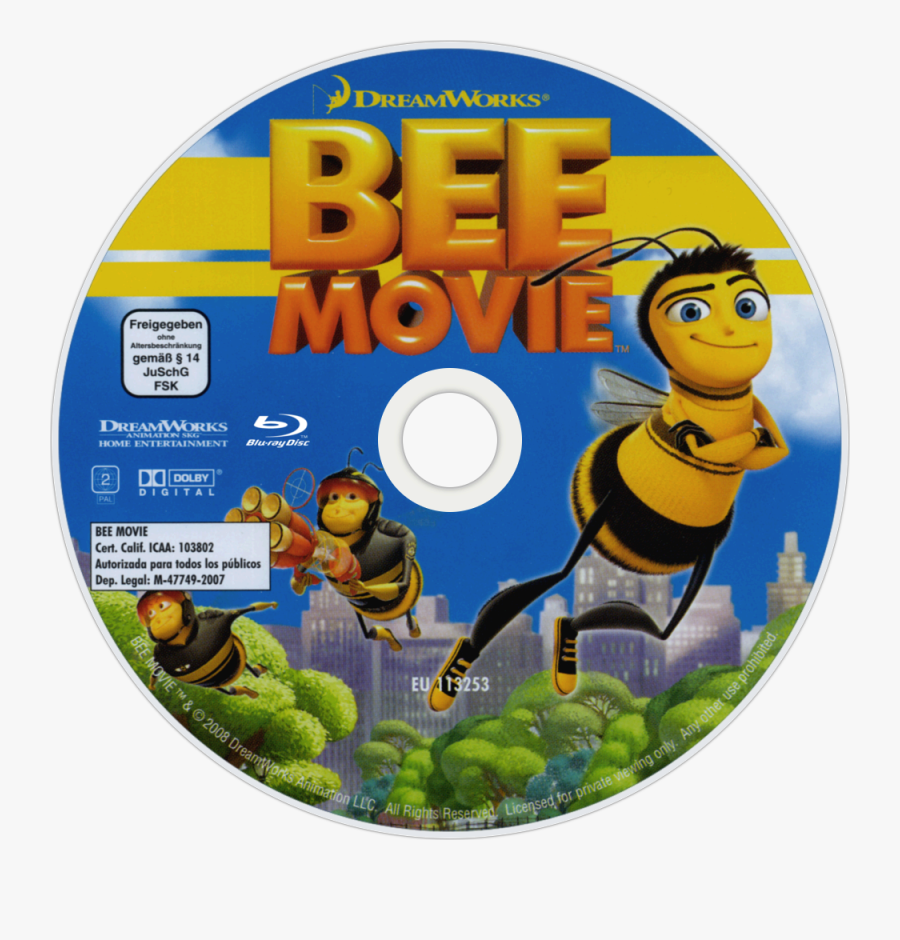 Bee Movie Bluray Disc Image - Dreamworks Bee Movie Dvd, Transparent Clipart