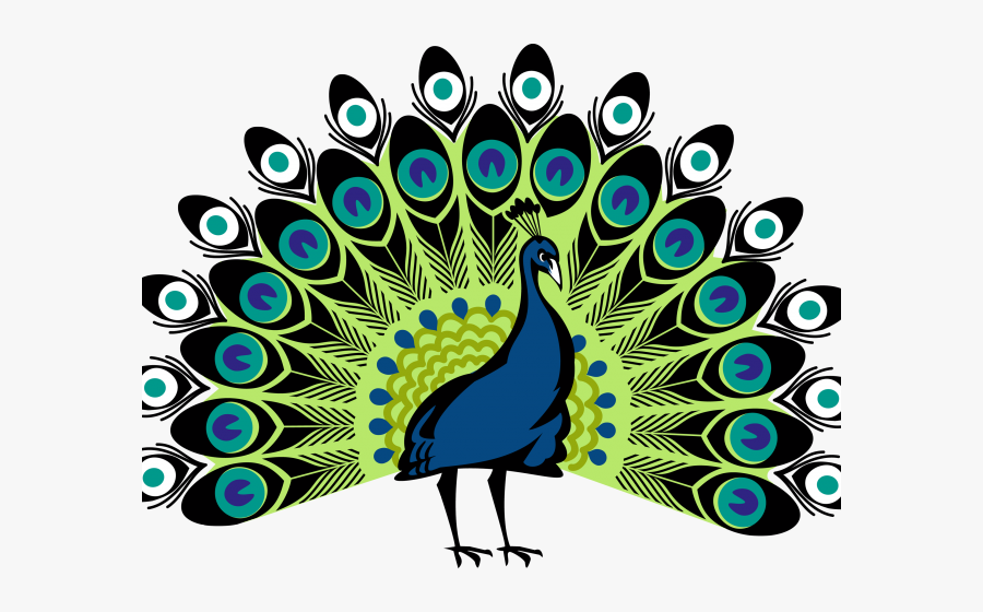 Peafowl Clipart Peacock Fan - Transparent Background Peacock Clipart, Transparent Clipart
