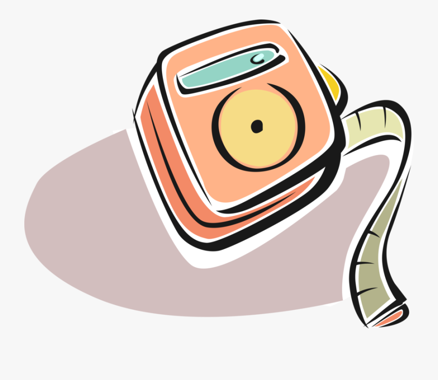 Vector Illustration Of Tape Measure Or Measuring Tape - Maßband Clipart Png, Transparent Clipart