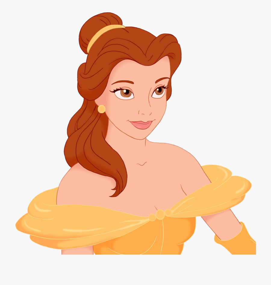 Belle Clipart Face - Disney Princess Belle Face, Transparent Clipart