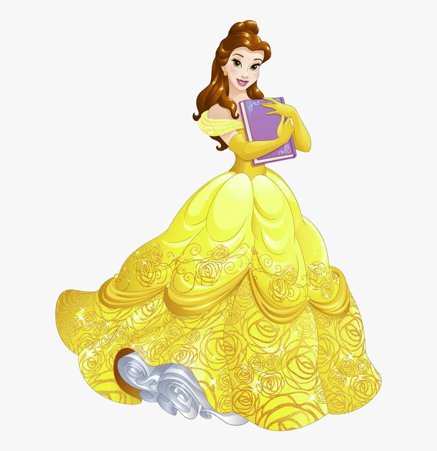 Belle Png Hd - Disney Princess Belle With Book, Transparent Clipart