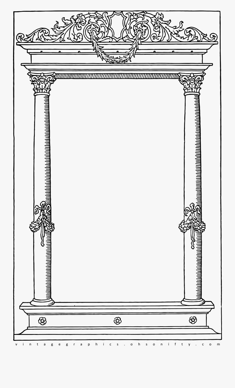 Column Clipart Corinthian Column - Masonic Borders Clip Art, Transparent Clipart