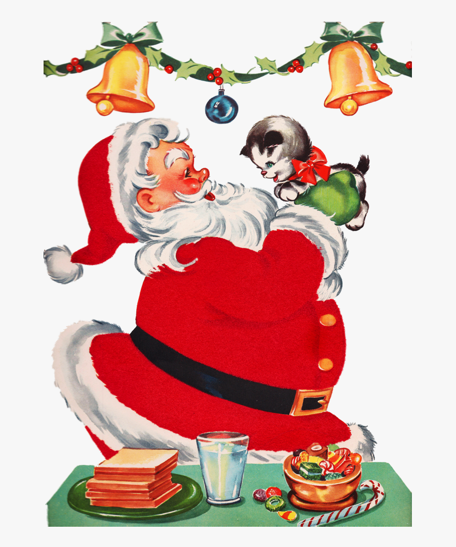 Clip Art Retro Santa, Transparent Clipart