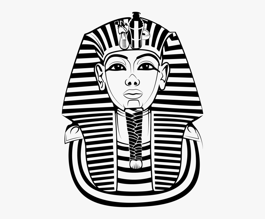Pharaoh Head Png - Tutankhamun Coloring Page, Transparent Clipart
