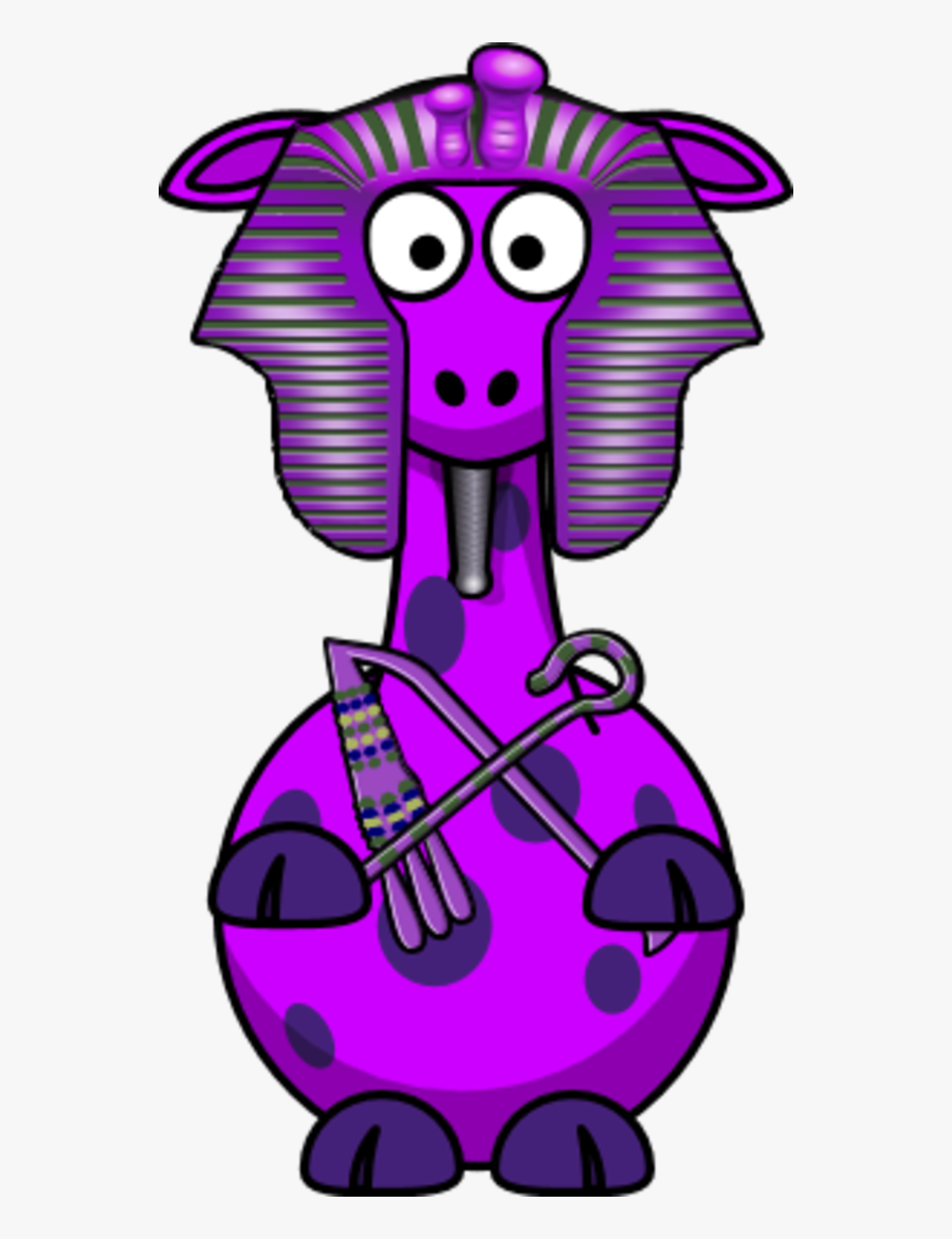 Giraffe Pharaoh Egypt Egyptian - Cartoon Buffalo, Transparent Clipart