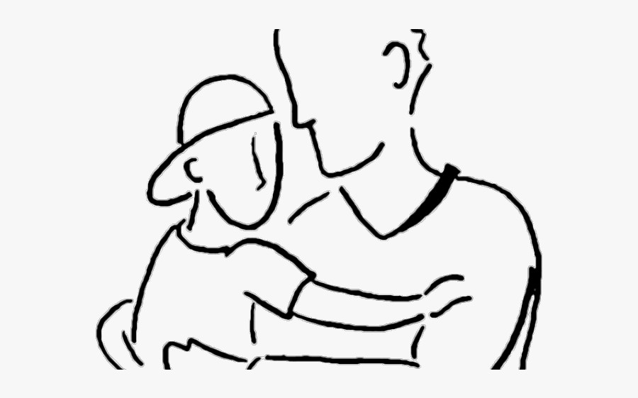 Hug Clipart Father And Son - Fathers And Son Cartoon, Transparent Clipart