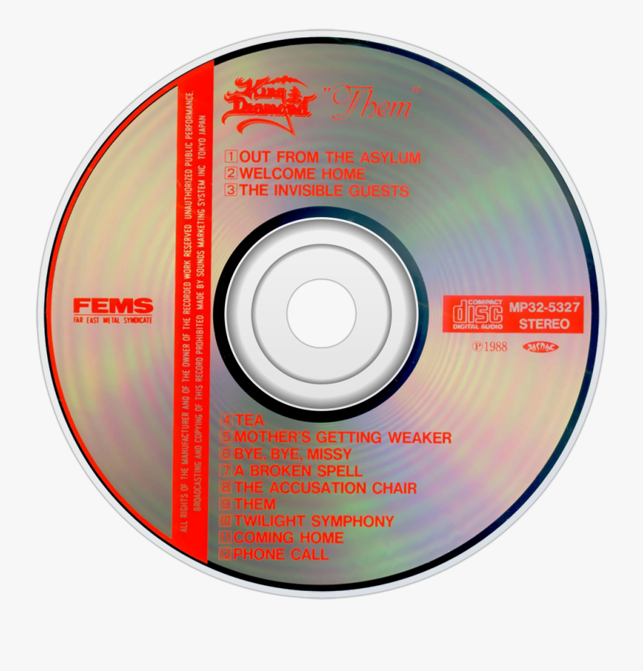 King Diamond “them” Cd Disc Image - King Diamond, Transparent Clipart