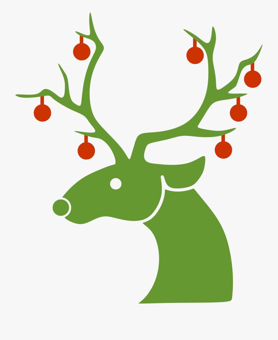 Fat Reindeer Clipart - Christmas Clipart Reindeer Silhouette, Transparent Clipart
