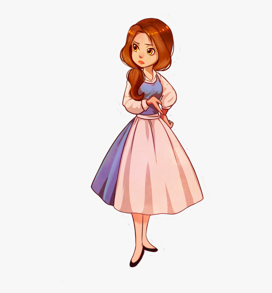 Belle Beast Ariel Drawing Disney Princess - Cute Beauty And The Beast Drawings, Transparent Clipart