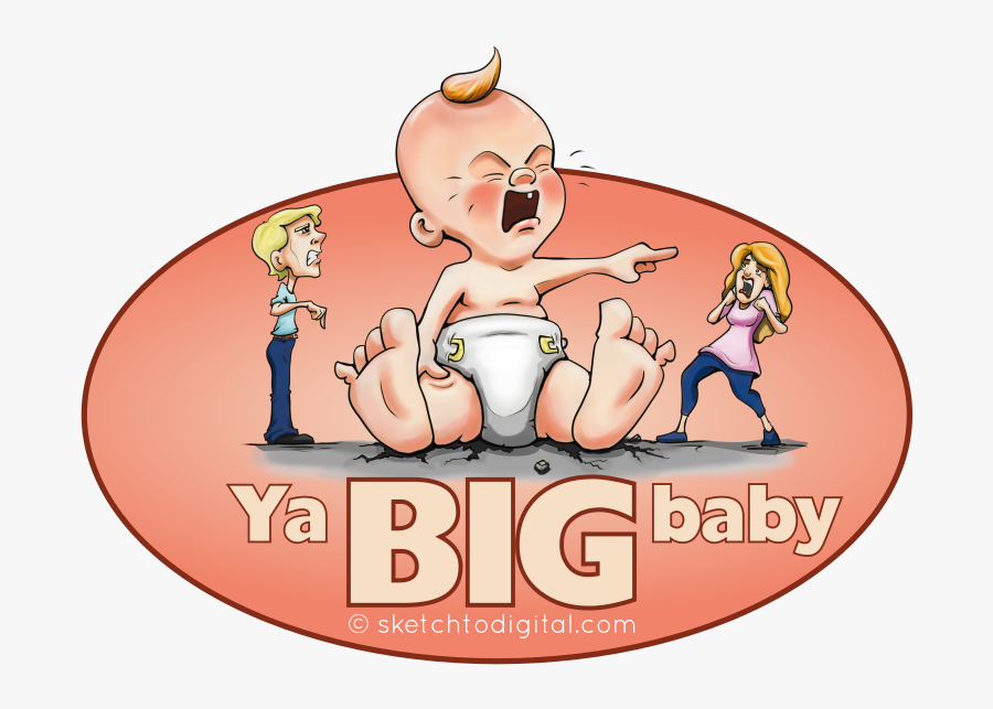 Big Baby Cartoon, Transparent Clipart