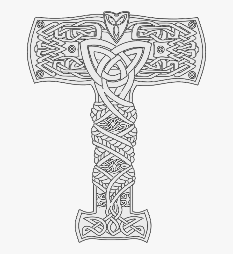 Transparent Mjolnir Png - Thor Hammer Transparent Tattoo , Free ...