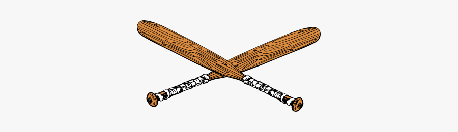 Crossed Softball Bats Clipart, Transparent Clipart