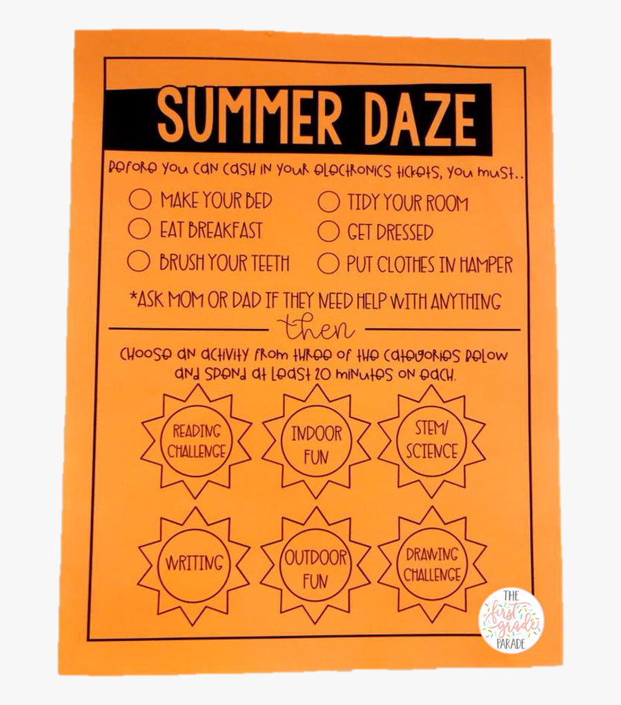 Chore Clipart Summer - Poster, Transparent Clipart