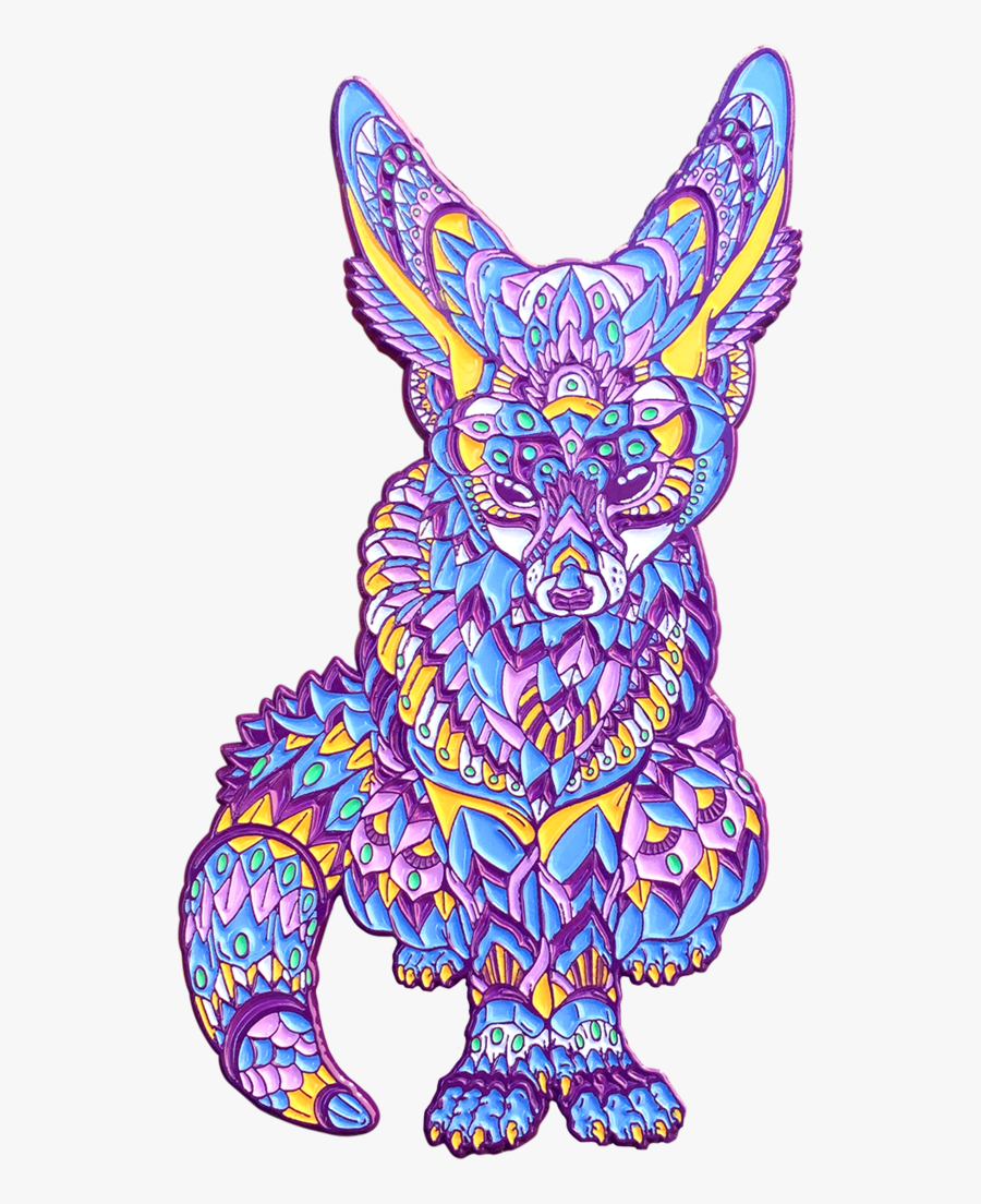 Fennec Fox Pin - Illustration, Transparent Clipart