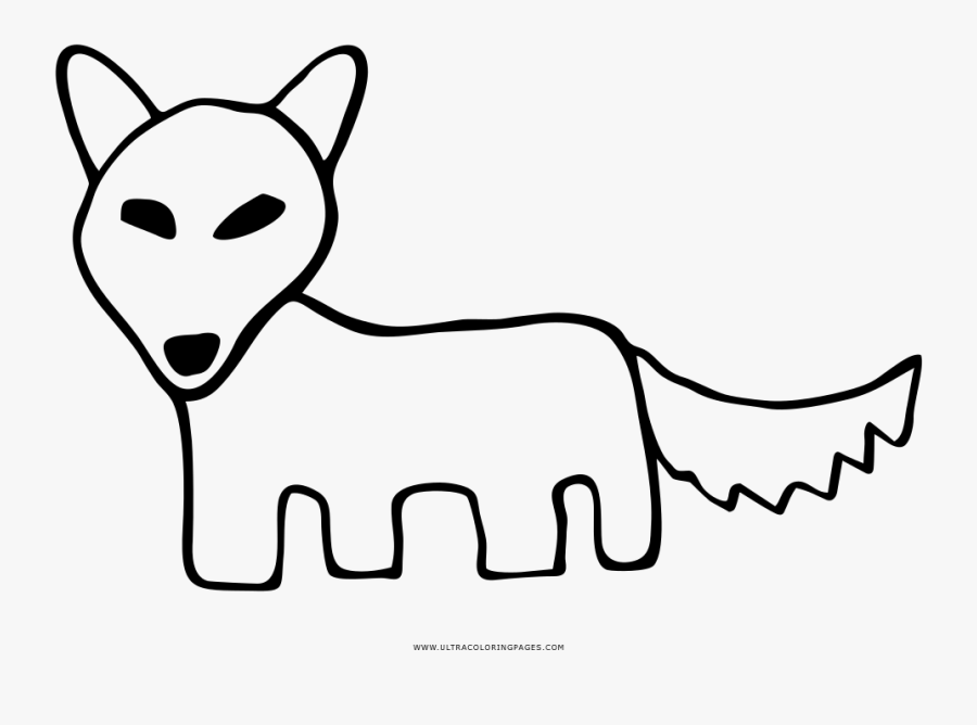 Fox Coloring Page - Cartoon, Transparent Clipart