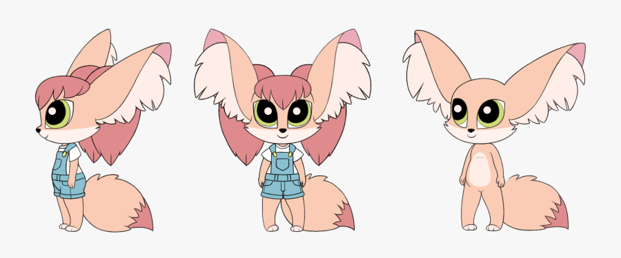 Work In Progress Fennec Fox Character - Cartoon, Transparent Clipart