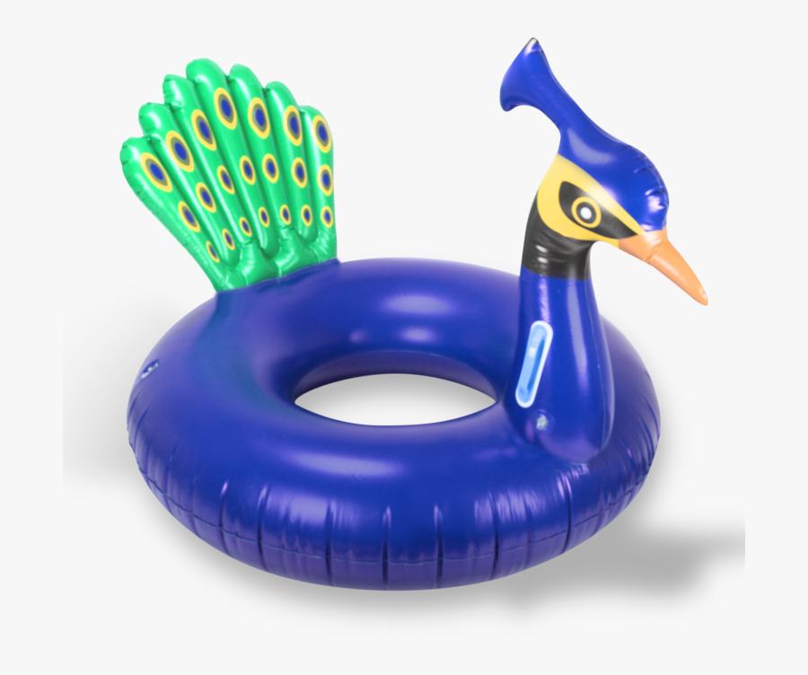 Mimosa Inc Round Tube Blue Peacock Pool Float - Round Pool Float, Transparent Clipart