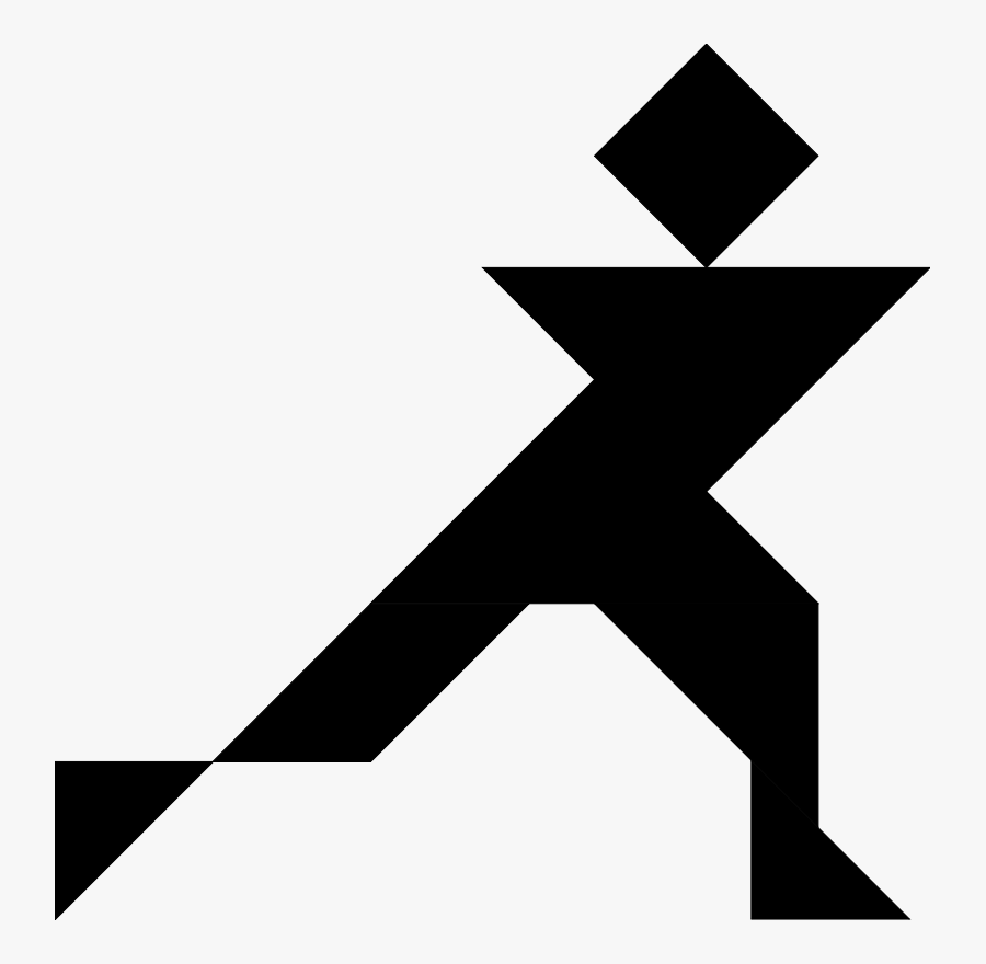 Tangram Black And White, Transparent Clipart