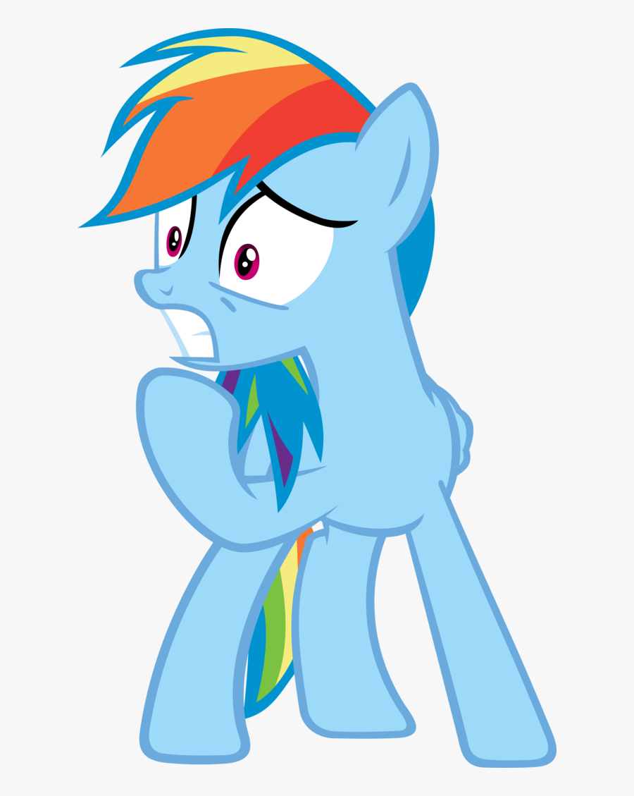 Pony Rainbow Dash Horse World Of Warcraft Mammal Cartoon - My Little Pony Rainbow Dash Scared, Transparent Clipart