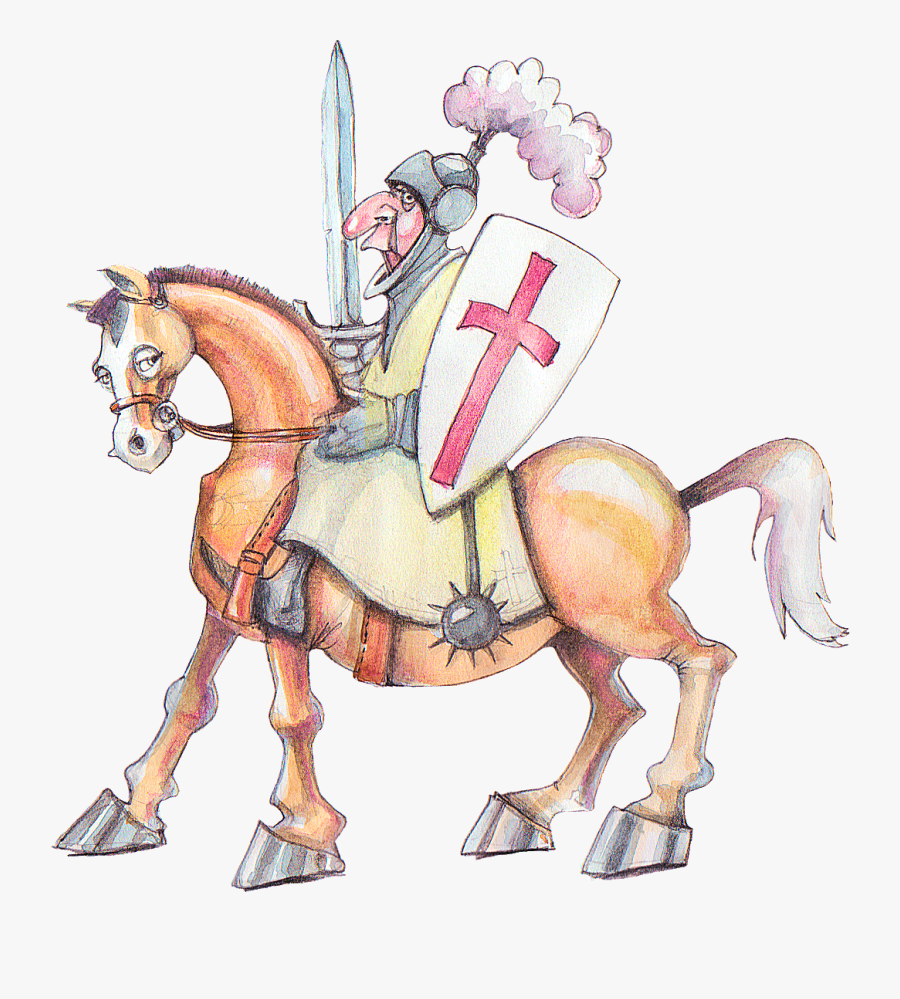 Knights Clipart Transparent Background - Cartoon Knight, Transparent Clipart