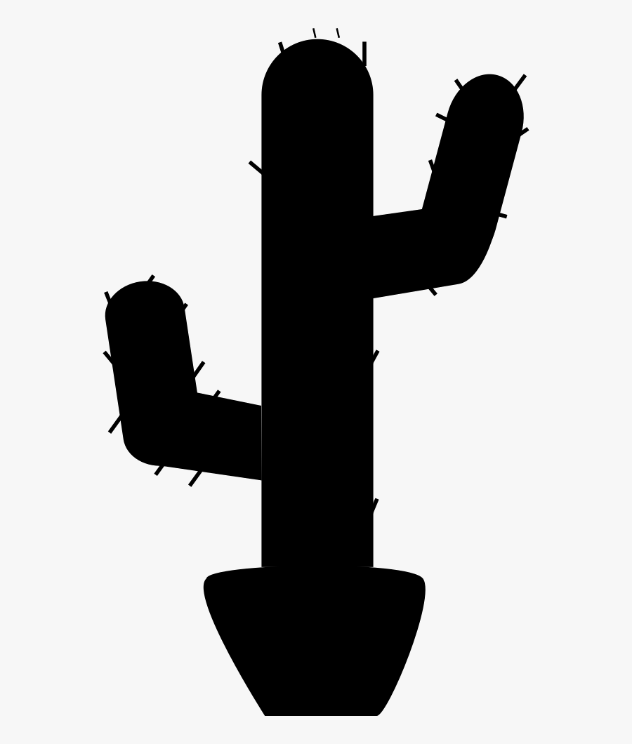 Clip Art Cactus Computer Icons Portable Network Graphics - Cactus Icon Png Black, Transparent Clipart