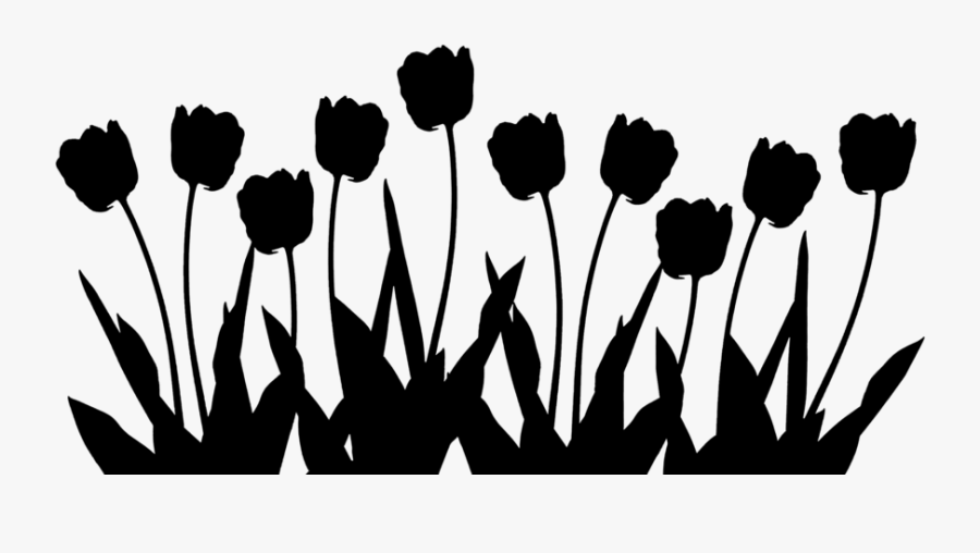 Tulip Silhouette - Three Part Calendar, Transparent Clipart
