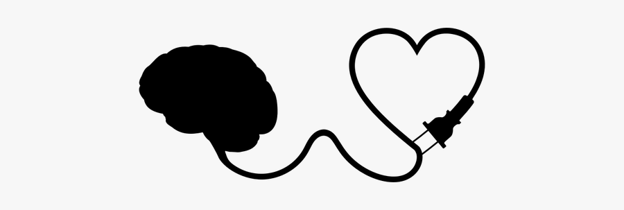 Brain Heart Plug - Silueta Corazon Png, Transparent Clipart