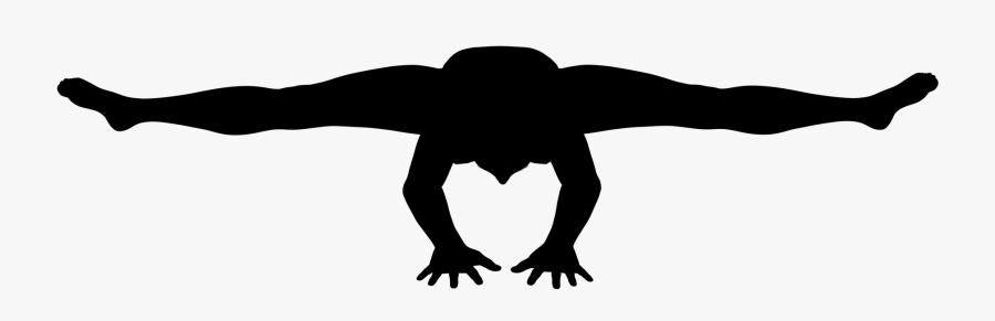 Gymnastics On A Trampoline Silhouette, Transparent Clipart