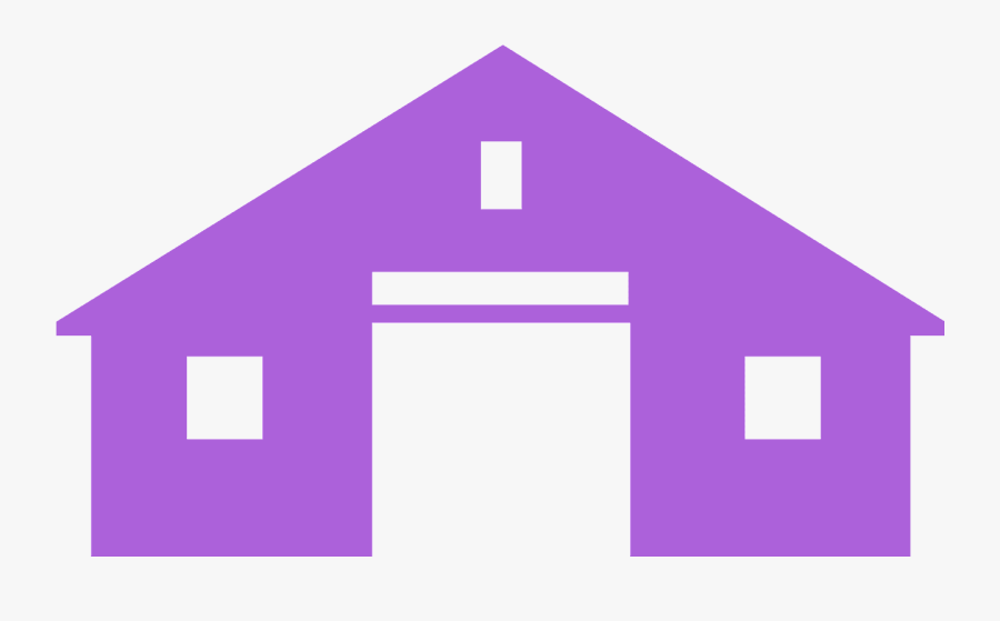 House Clipart Purple Silhouette, Transparent Clipart