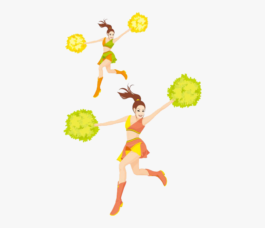 Clip Art Cartoon Cheerleader Images - Cheerleading, Transparent Clipart