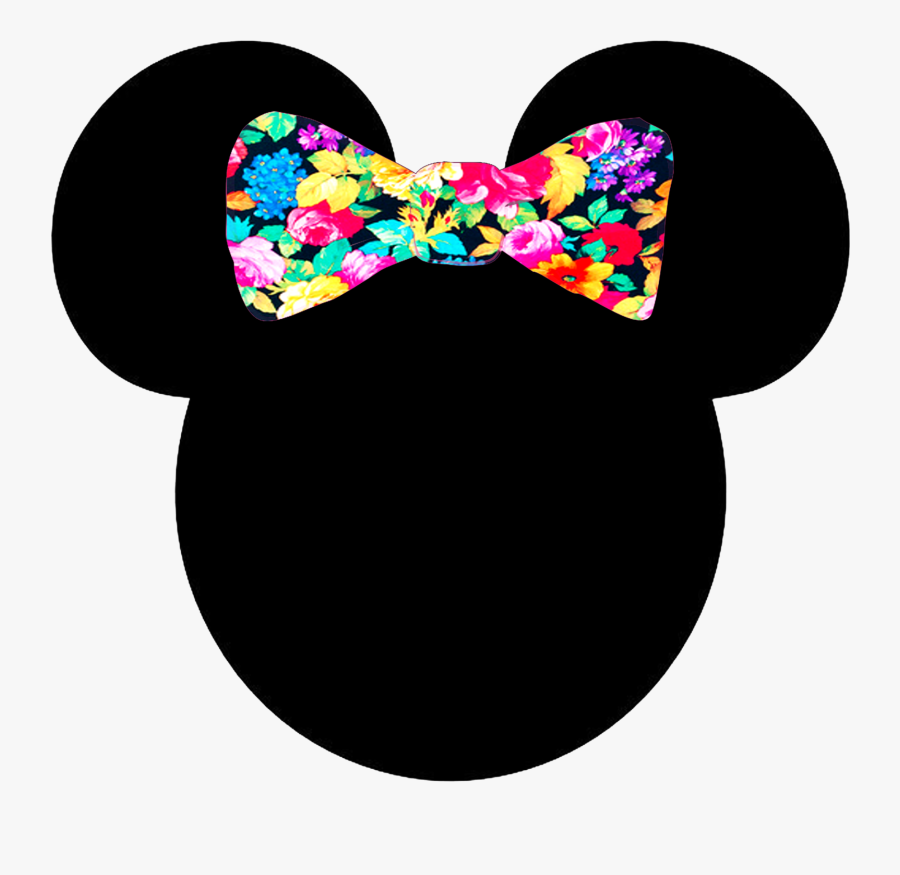 Minnie Floral Bow Or Cartoon Picture Only T-shir - Circle, Transparent Clipart