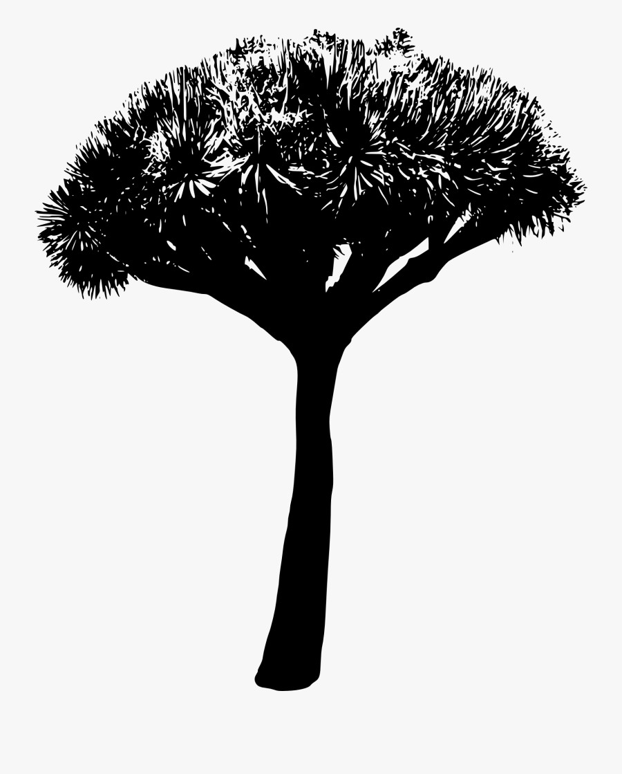 #tree #trees #silhouette #4trueartists #hd #contour - Grass Background Black And White Png File, Transparent Clipart