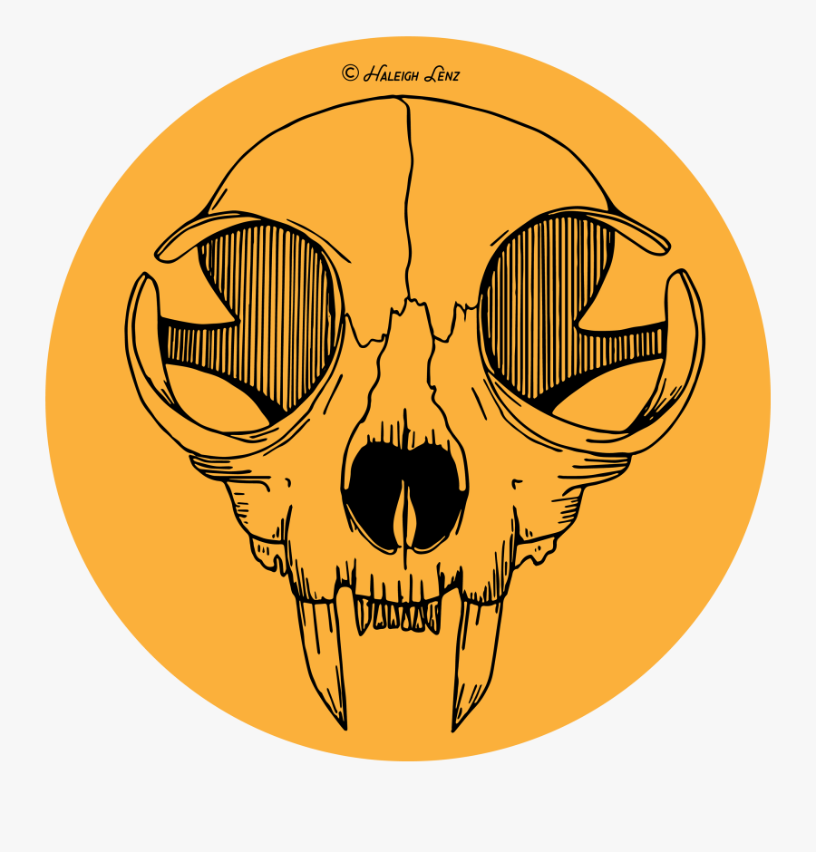 Clipart Skull Vector - Cat Skull Vector Free, Transparent Clipart