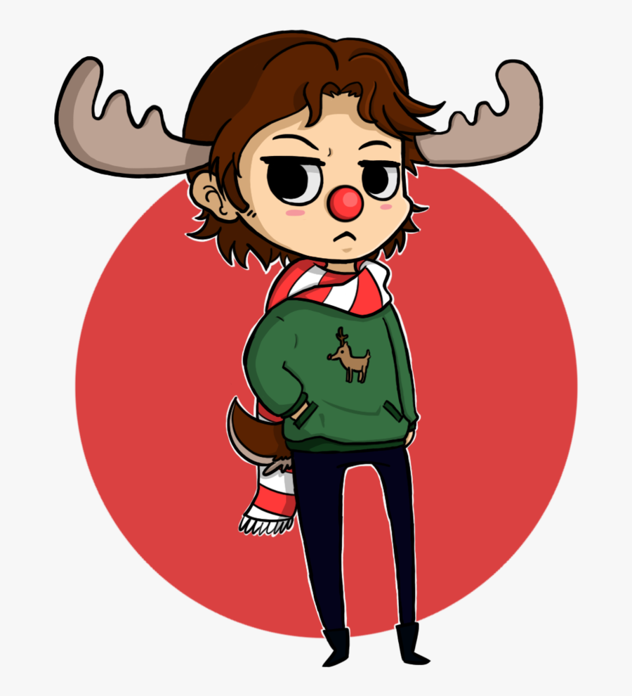 Sam The Christmas Moose By Chibitigre Sam The Christmas - Transparent Dean Winchester Art, Transparent Clipart