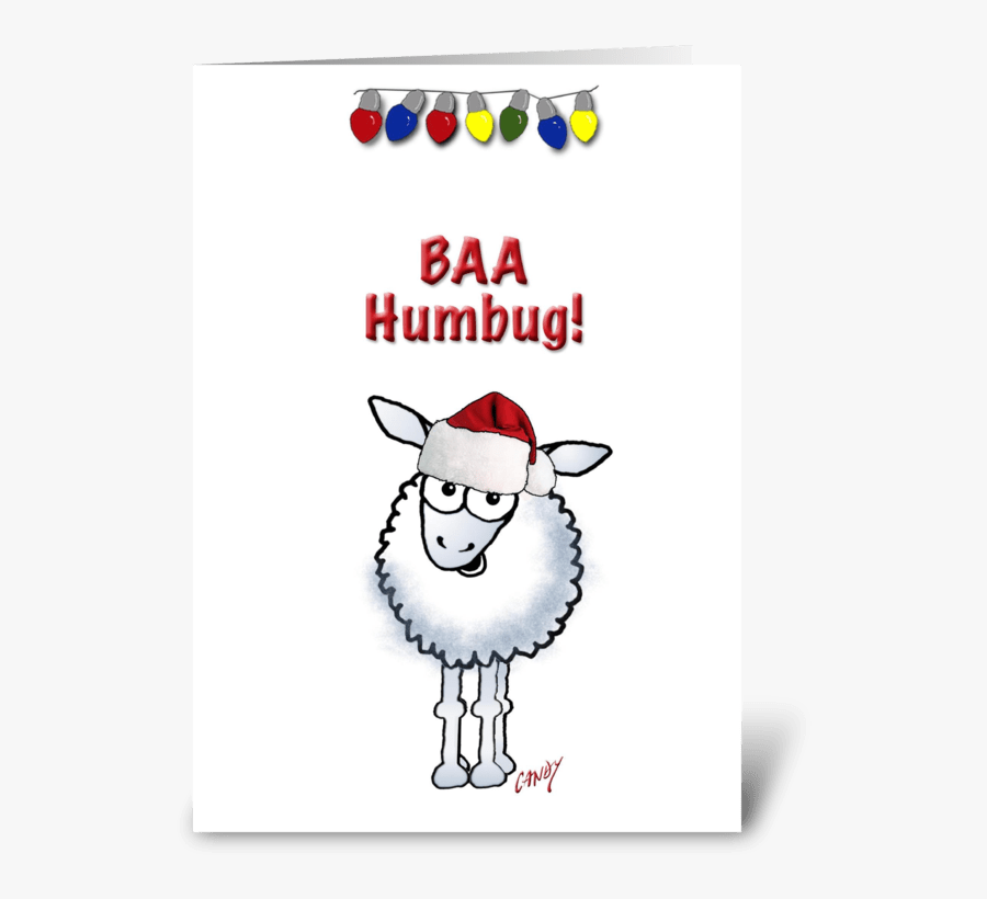 Cartoon Christmas Sheep Greeting Card - Cartoon, Transparent Clipart