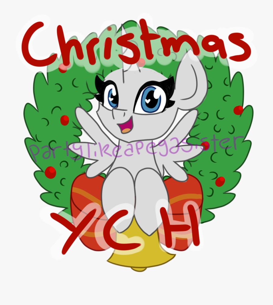 Hd Partylikeapegasister Bow Christmas - Cartoon, Transparent Clipart