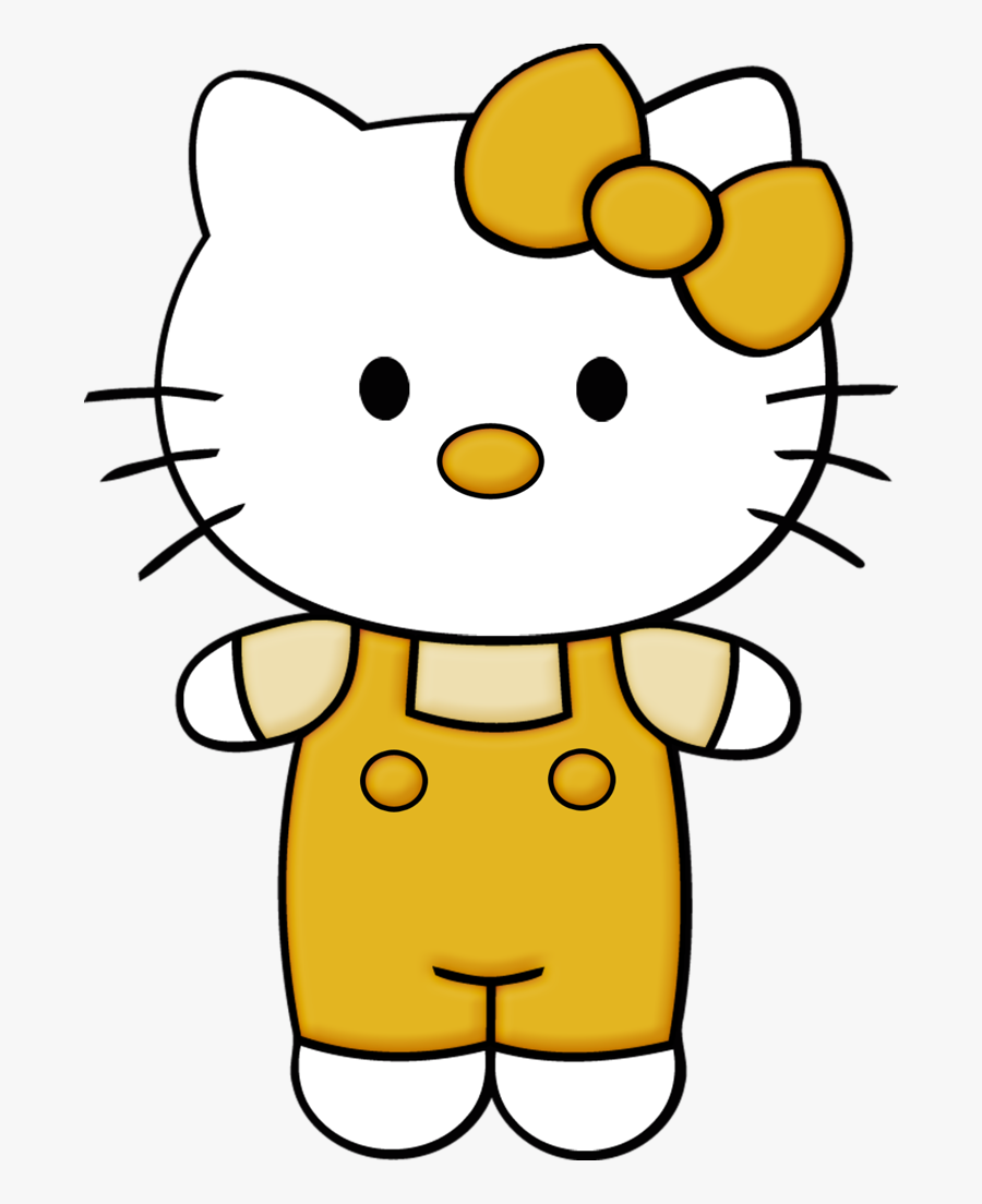 Transparent Cute Kittens Clipart - Hello Kitty Simple Drawing, Transparent Clipart
