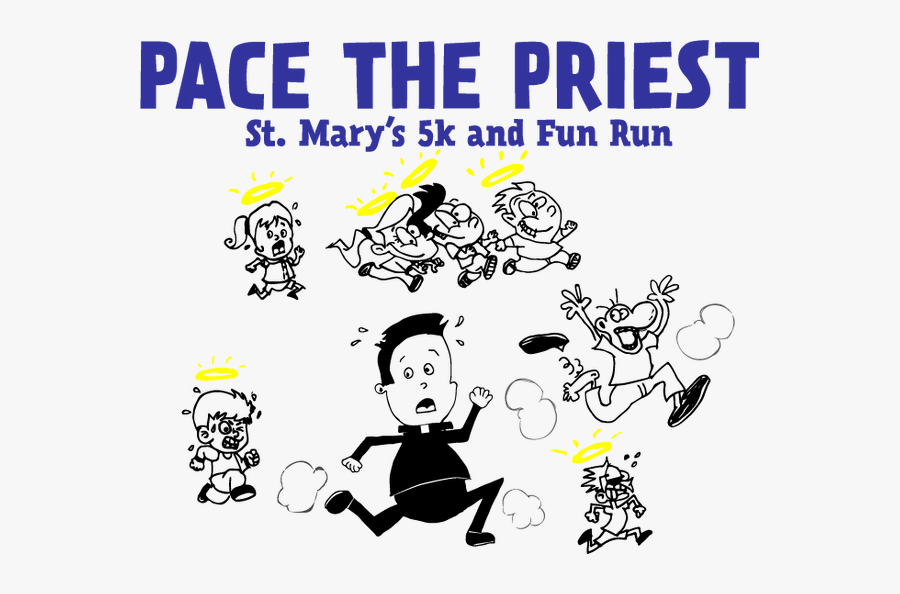 Pace The Priest 5k - Cartoon, Transparent Clipart