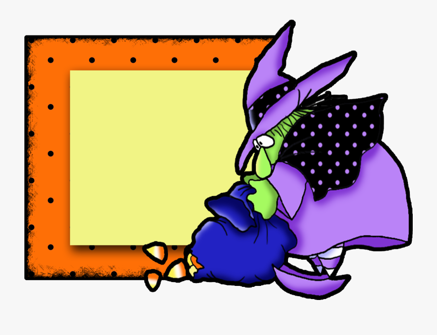 Funny Witch With Candies Halloween Clipart, Transparent Clipart
