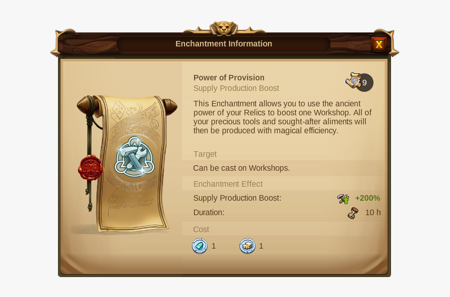 Clip Art Enchantments Elvenar Wiki En - Power Of Provision Enchantment, Transparent Clipart