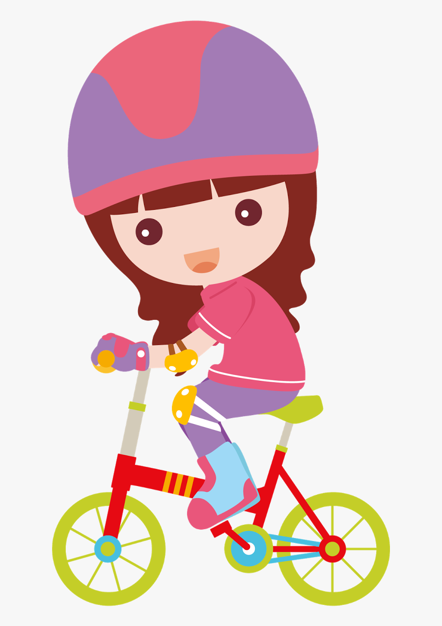 Nena En Bicicleta Dibujo, Transparent Clipart