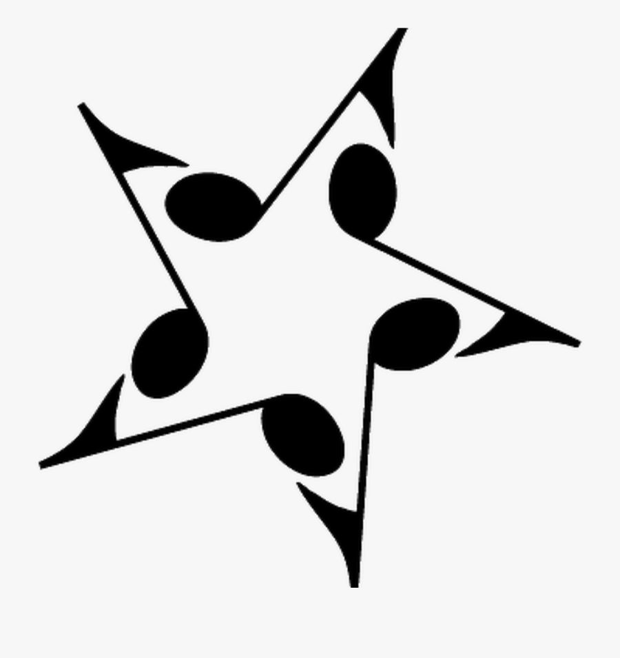 Music Notes In The Shape Of A Star, Transparent Clipart