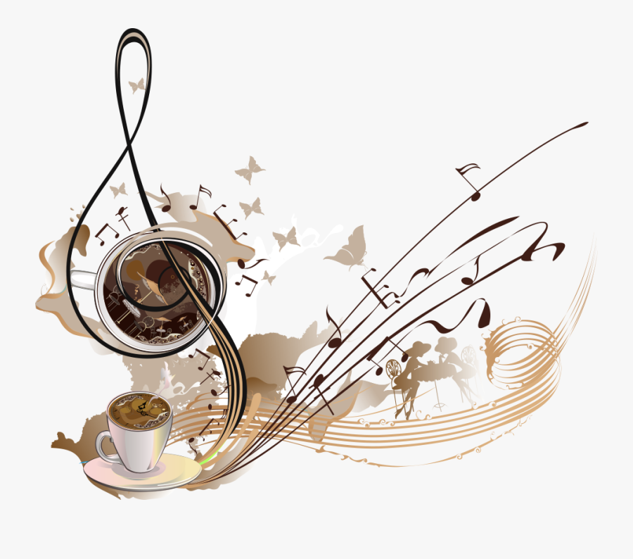 #mq #music #notes #note #coffee #brown #decorate #decoration - Café Musical, Transparent Clipart