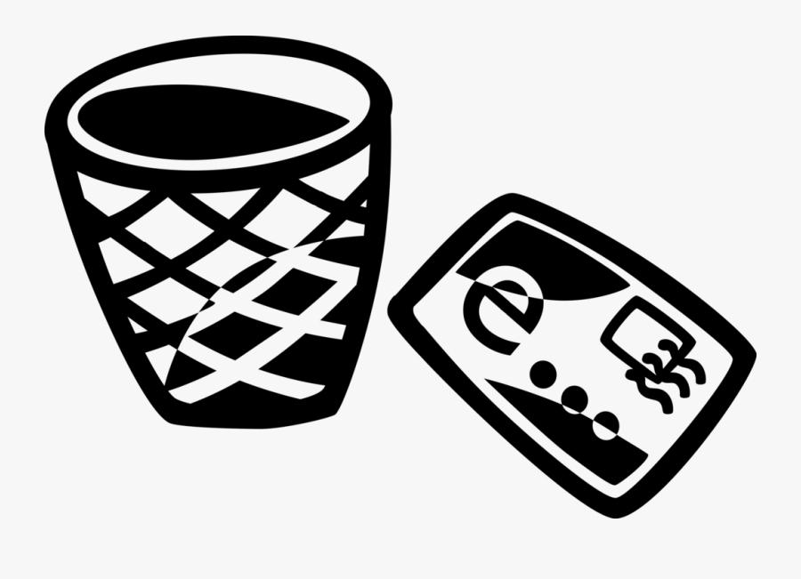 Vector Illustration Of Waste Basket, Dustbin, Garbage, Transparent Clipart