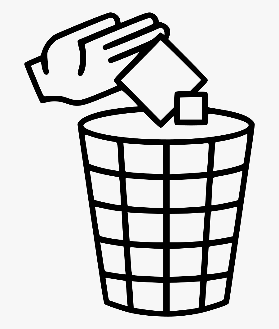 Put Paper In Dustbin Clipart , Png Download - Black And White Clipart Put, Transparent Clipart