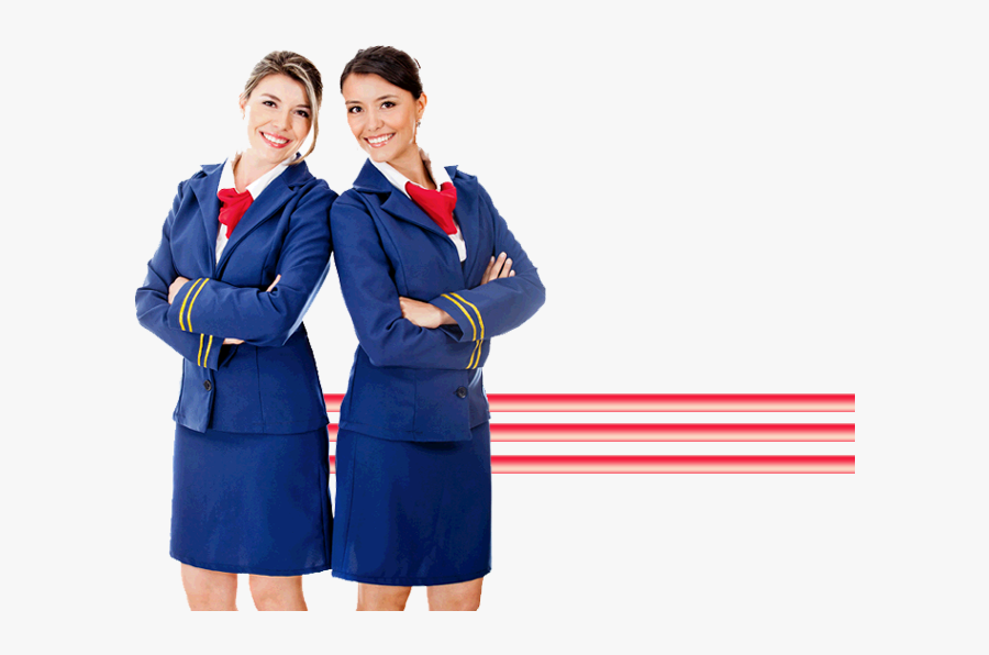 Transparent Air Hostess Png - Uniform Blue Uniform Flight Attendant, Transparent Clipart