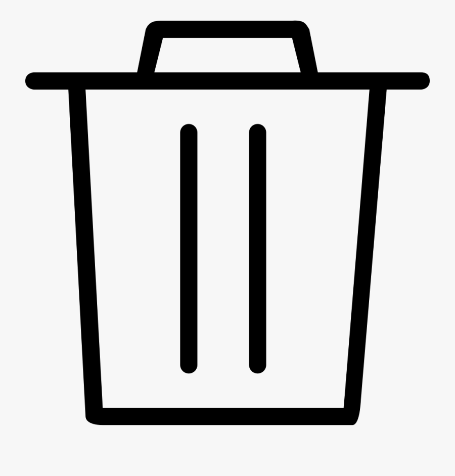 Dustbin - Bin Icon White Png, Transparent Clipart