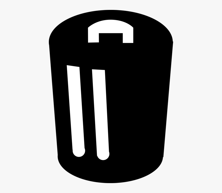 Vector Illustration Of Waste Basket, Dustbin, Garbage - Sign, Transparent Clipart